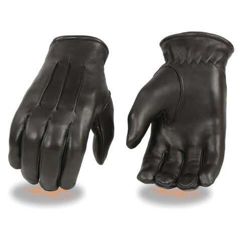 Milwaukee Leather SH865 Men's Black Thermal Lined USA Deerskin Leather Motorcycle Winter Rider Gloves