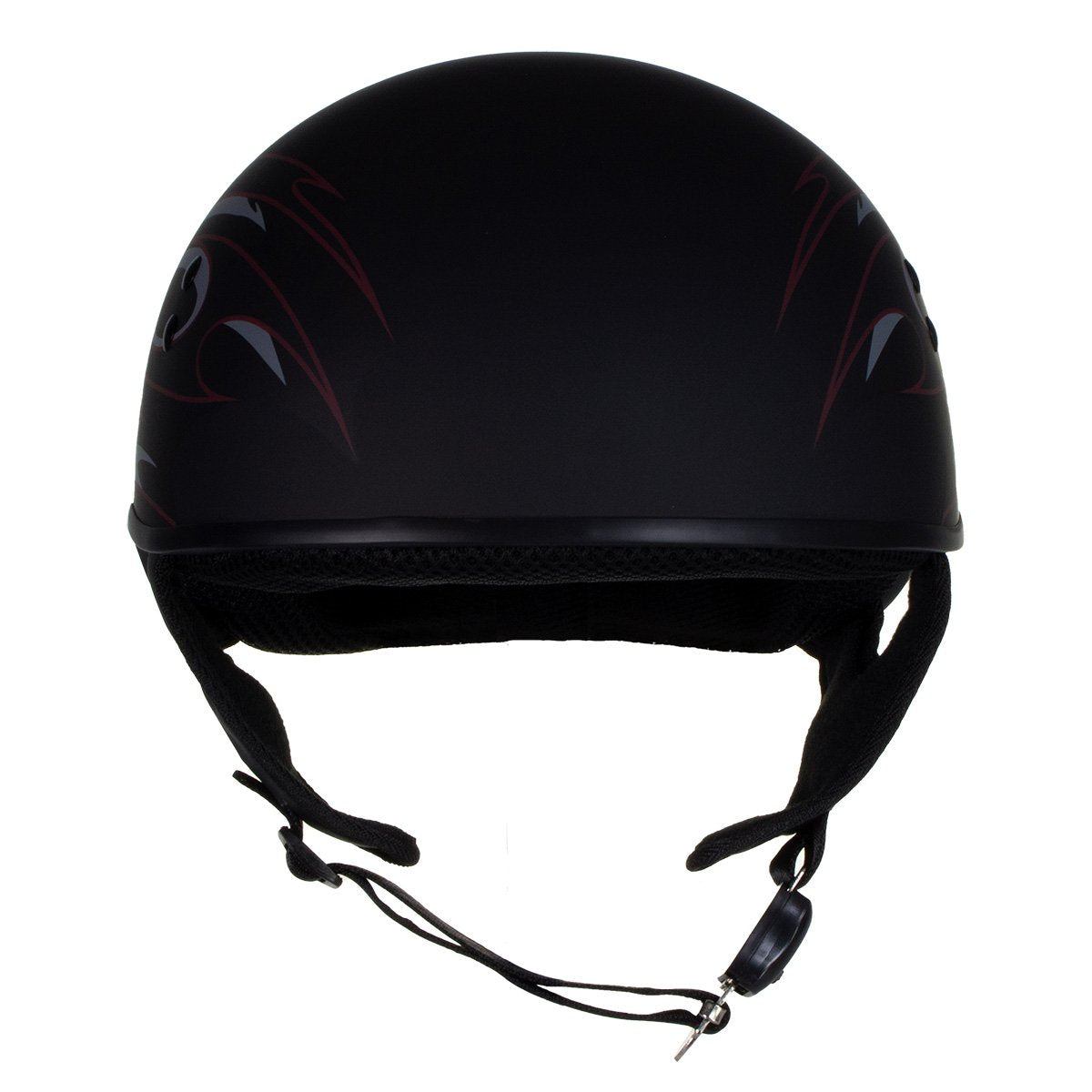 Hot Leathers T68 'Tribal Black' Advanced DOT Motorcycle Skull Cap Helmet
