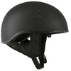 Hot Leathers T72 'Black Widow' Flat Black DOT Helmet with Milwaukee Leather MP7922FMSET Heated Balaclava Bundle