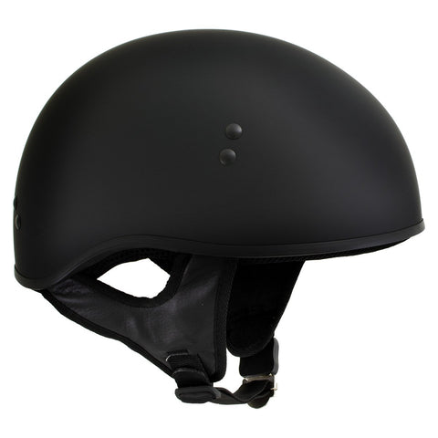 Hot Leathers T68 'The O.G.' Flat Black Motorcycle DOT Skull Cap Helmet