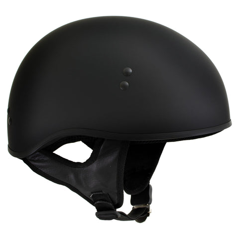 Hot Leathers HLD1001 'Flat Black' Motorcycle DOT Skull Cap Helmet