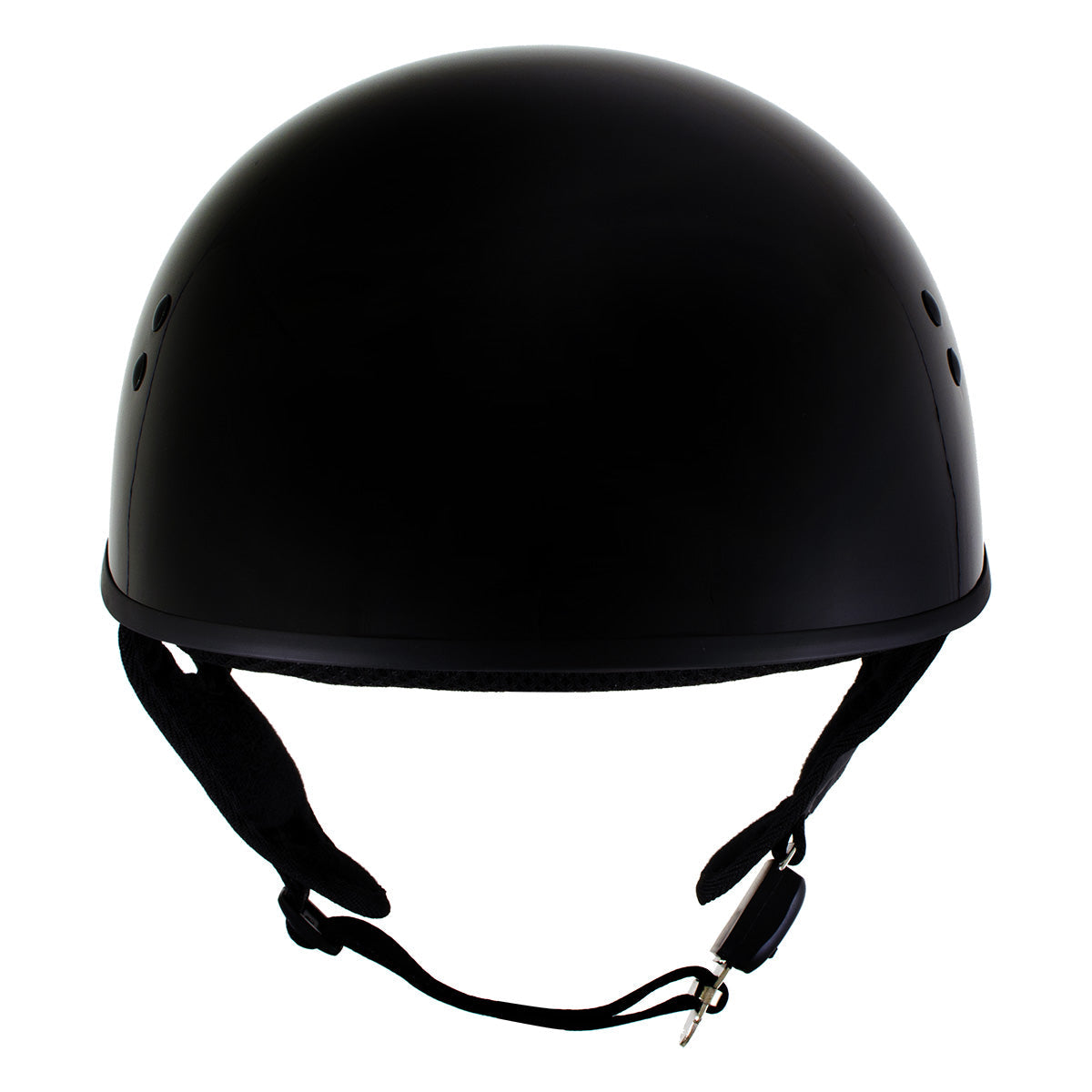 Hot Leathers HLD1002 'Gloss Black' Motorcycle DOT Skull Cap Helmet