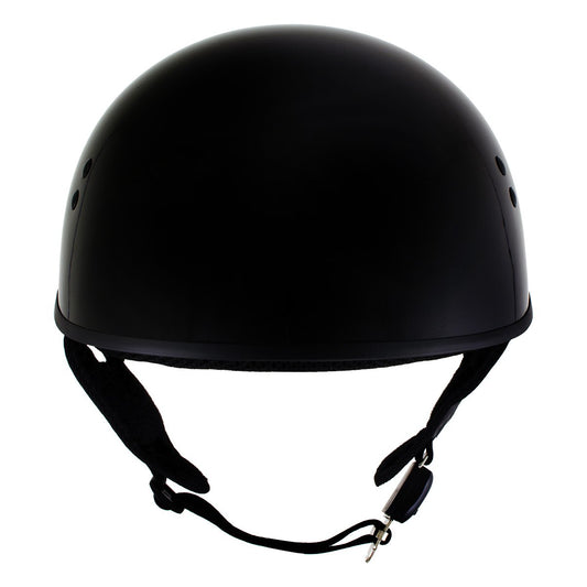 Hot Leathers T68 'The O.G.' Gloss Black Advanced DOT Skull Cap Motorcycle Helmet