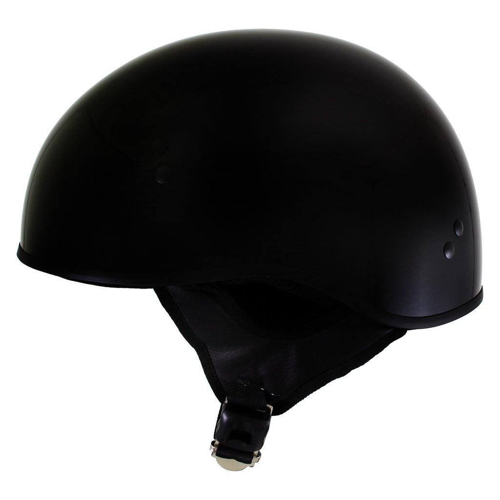 Hot Leathers T68 'The O.G.' Flat Black DOT Helmet with Milwaukee Leather MP7922FMSET Heated Balaclava Bundle
