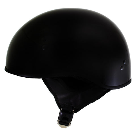 Hot Leathers T68 'The O.G.' Gloss Black Advanced DOT Skull Cap Motorcycle Helmet