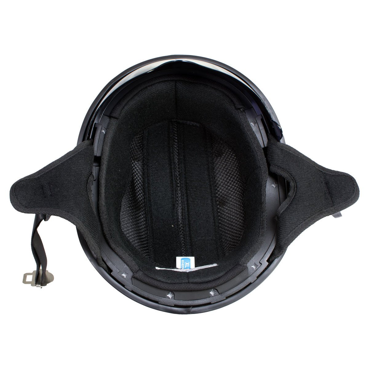 Hot Leathers T72 'Blue Flag' Advanced DOT Motorcycle Half Helmet with Drop Down Visor