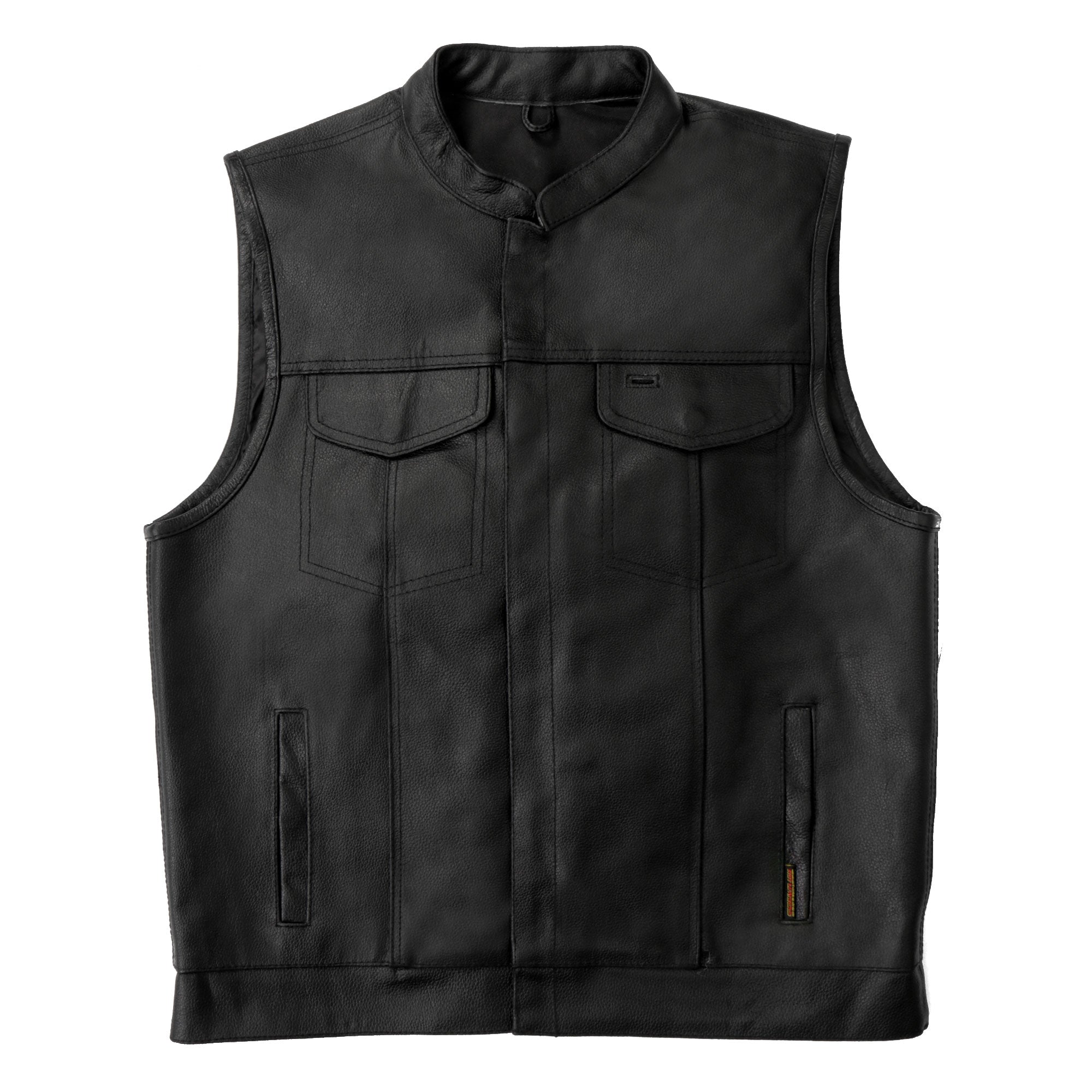 Hot Leathers VSM1039 Men's Black Motorcycle 'Conceal and Carry' Club Leather Biker Vest