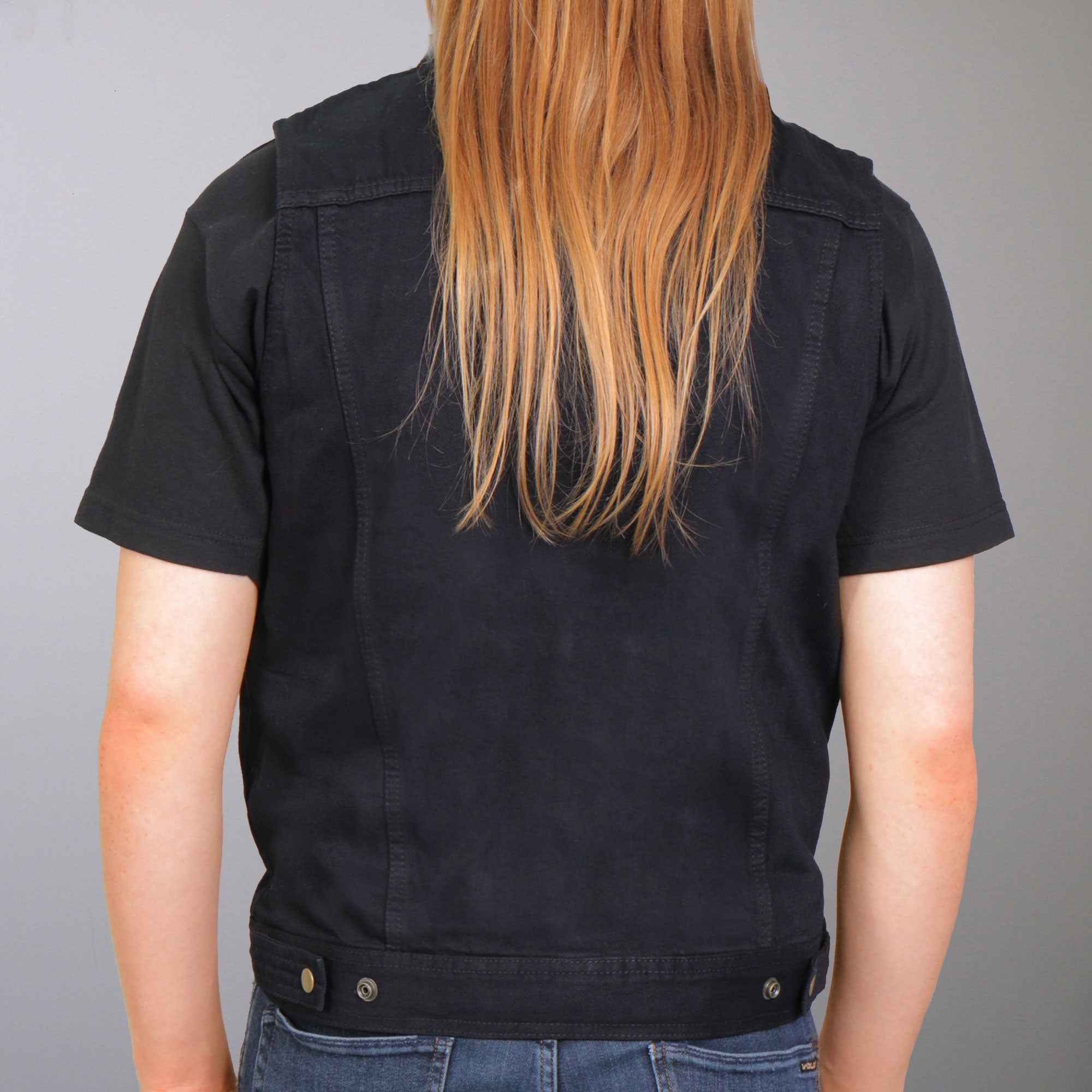 VEST M DENIM BLACK – Hot Leathers - Main Image