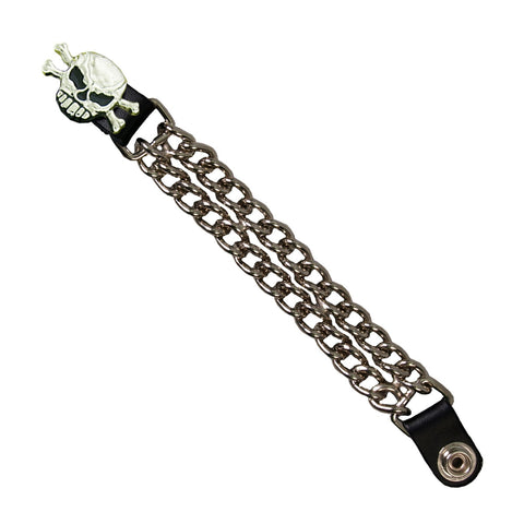 Hot Leathers  Skull and Bones Chain Vest Extender VXC1006