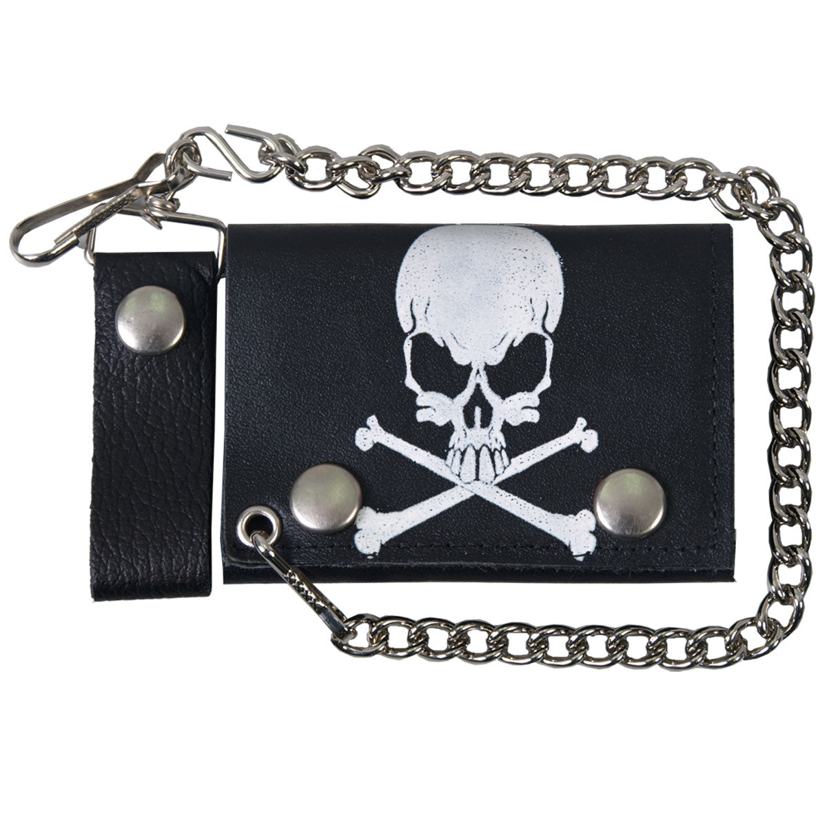Hot Leathers Skull and Crossbones Wallet