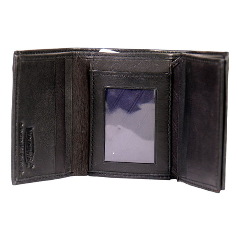 Hot Leathers RFID Tri Fold Leather Wallet