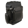 Milwaukee Leather SH540 Medium Size Black Leather and Textile Sissy Bar Back Pack Bag