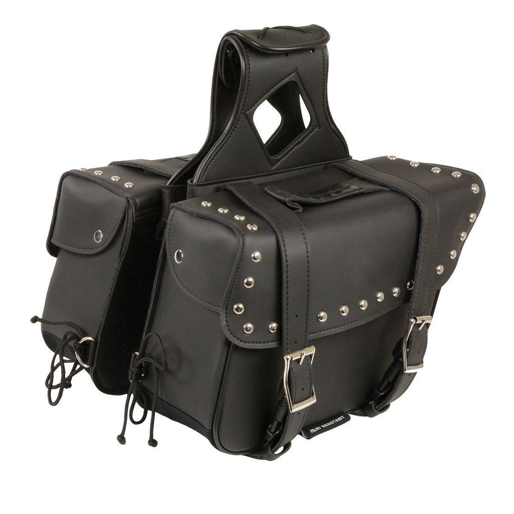 X-580-01ZB  Medium Zip-Off PVC Slanted Throw Over Saddlebags