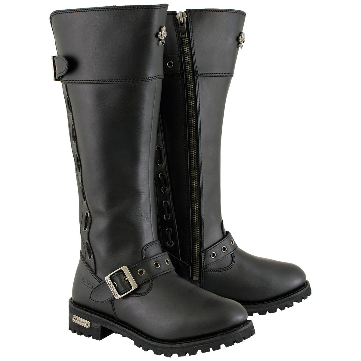 Xelement X93009 'Myna' Women's Black Performance Leather Boots