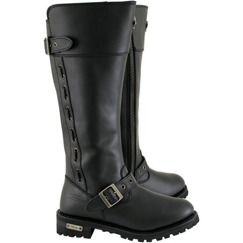 Xelement X93009 'Myna' Women's Black Performance Leather Boots