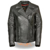 Milwaukee Leather LKL2711 Women's Black Braided Leather Jacket with Stud Back Detailing and Gun Pocket - Milwaukee Leather Womens Leather Jackets