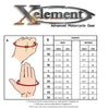 Xelement XG37563 Men's Black Welted Gel Palm Leather Fingerless Gloves