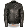 Milwaukee Leather ML1952 Women's Embroidered Wing and Stud Design Black Leather Scooter Jacket with Gun Pocket - Milwaukee Leather Womens Leather Jackets