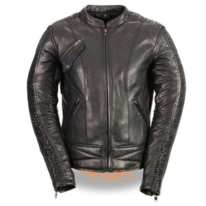 Milwaukee Leather MLL2570  Women's Phoenix Embroidered Black Leather Jacket with Gun Pockets - Milwaukee Leather Womens Leather Jackets