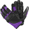 Xelement XG80208 Women's Black and Purple Mesh Cool Rider Motorcycle Gloves