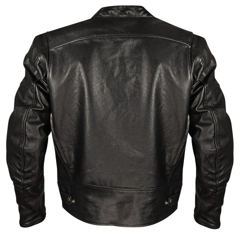 Xelement XSPR105 Men's 'The Racer' Black Leather Armored and Vented Mo ...