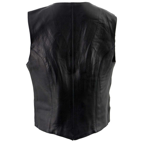 Milwaukee Leather XS1253 Women's Classic Black Leather Vest with Buffa ...