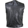 Xelement XS1927 Men's 'Road King' Black Motorcycle Leather Biker Vest