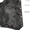 Xelement XS1927 Men's 'Road King' Black Motorcycle Leather Biker Vest