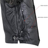 Xelement XS1927 Men's 'Road King' Black Motorcycle Leather Biker Vest