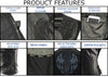 Xelement XS22001 Ladies 'Scuba' Leather Jacket with Reflective Wings and Studs
