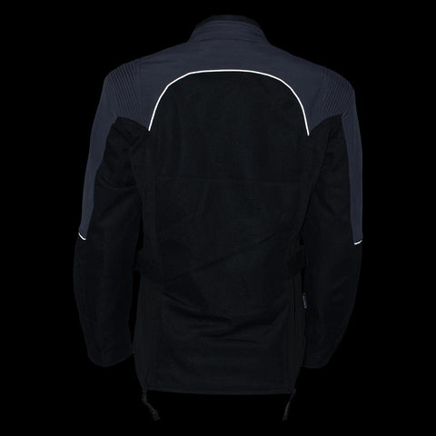 Xelement 'Gold Series' XS22007 Ladies 'Be Cool' Black with Grey Textile and Soft-Shell Motorcycle Jacket with X-Armor