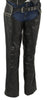Xelement XS7591 Women's 'Bling' Classic Black Leather Motorcycle Biker Rider Chaps